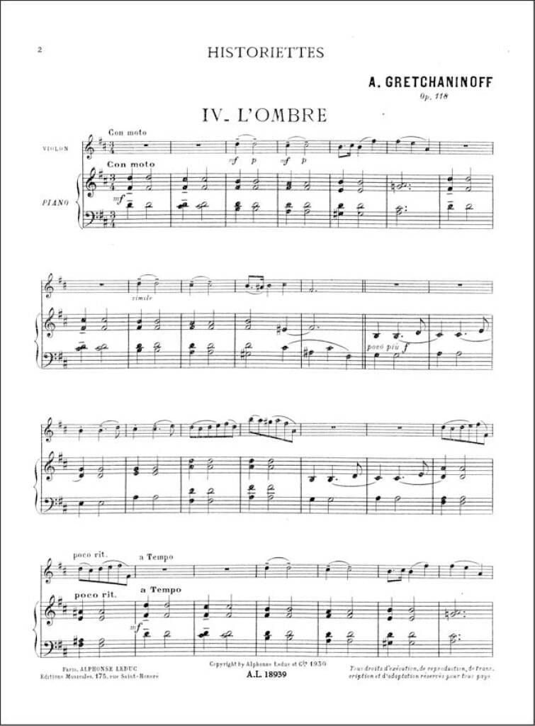 Historiettes Op.118, No.3 - Le Tamanoir