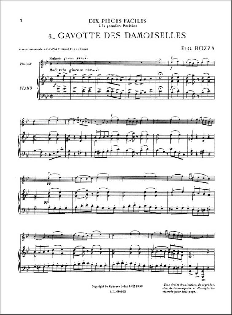 Pieces faciles No.6 - Dictee nostalgique