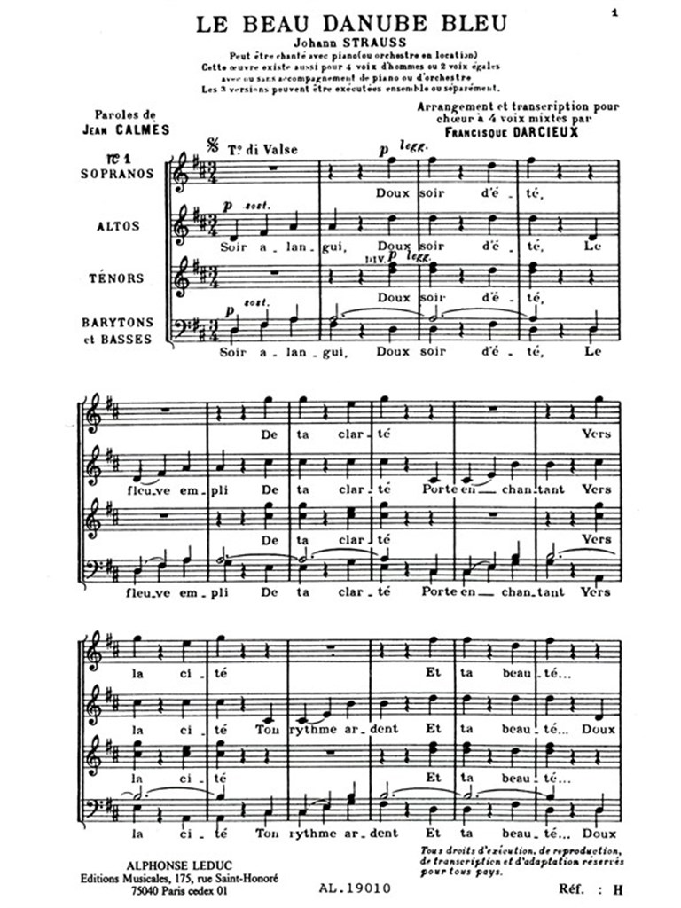 Johann Baptist II Strauss: The Blue Danube Op.314