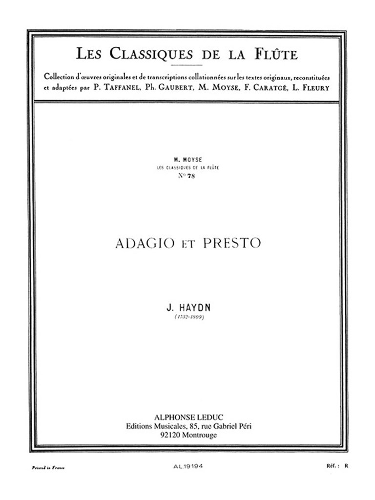 Franz Joseph Haydn: Adagio et Presto