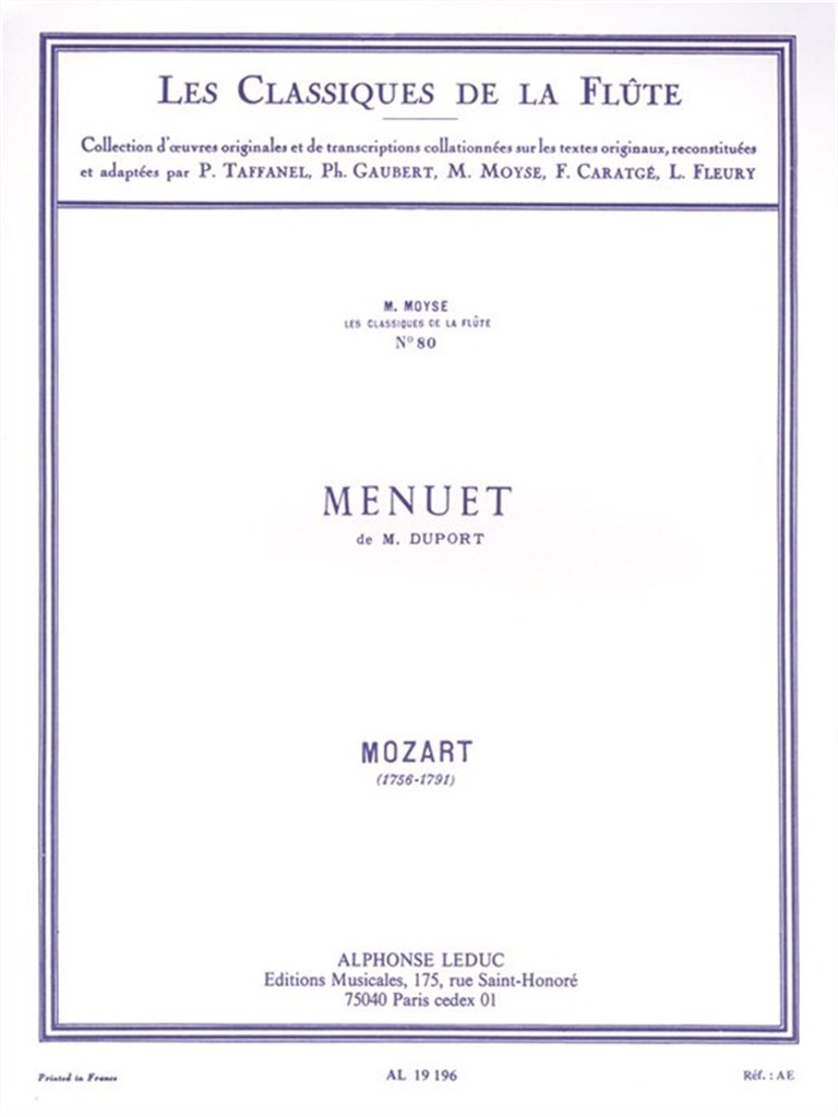 Menuet Of M. Duport