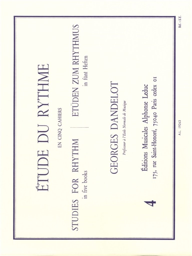 Etude du Rythme, Vol.4