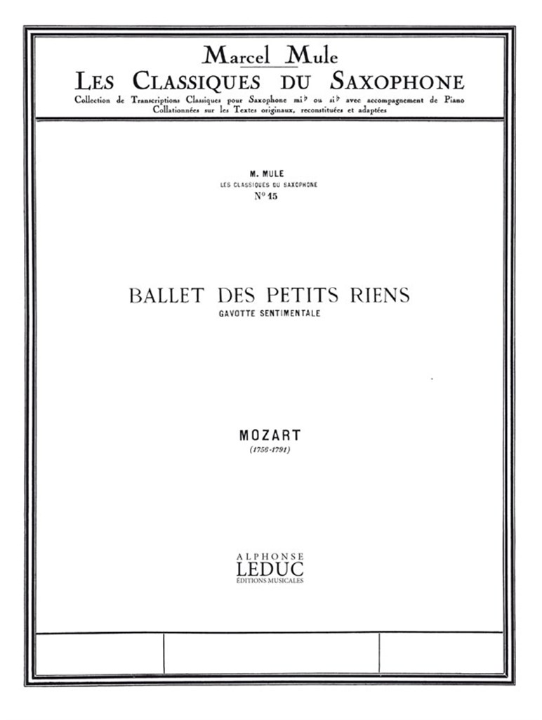 Wolfgang Amadeus Mozart: Gavotte sentimentale