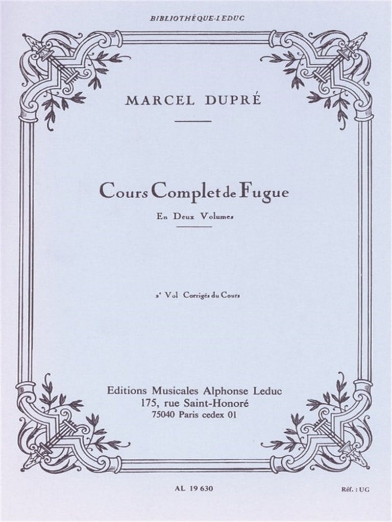 Marcel Dupre: Complete Study Of The Fugue