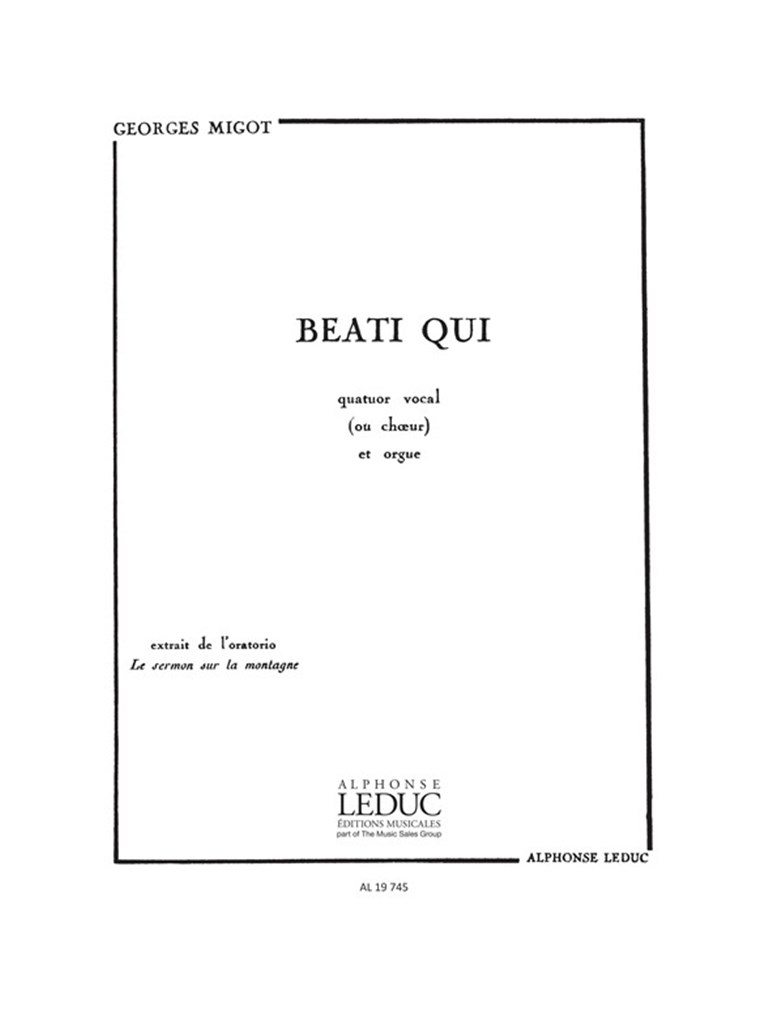 Beati Qui Choir & Organ Choral