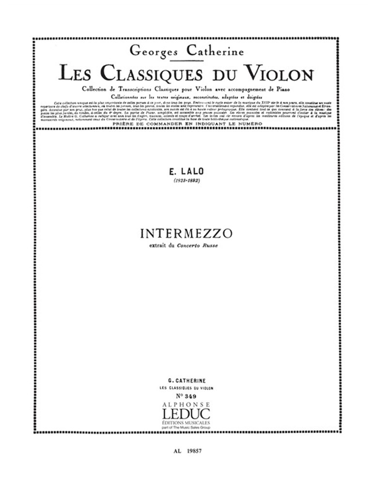 Edouard Victor Antoine Lalo: Intermezzo
