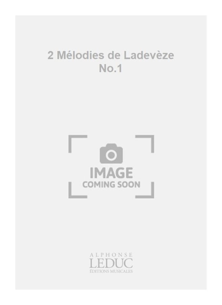 2 Melodies de Ladeveze No.1: Fees