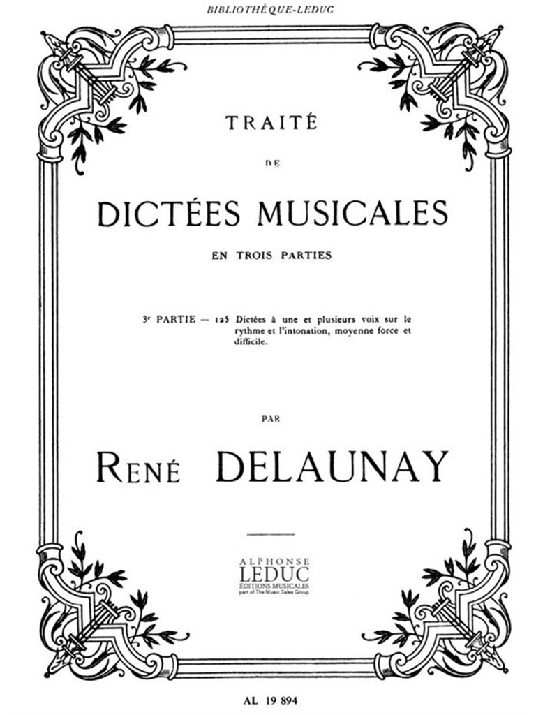 Traite de Dictees Musicales Vol 3 125 Dictees 1