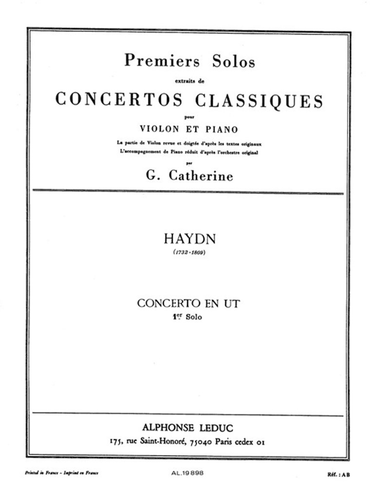 Premier Solo Extrait concerto En Ut Violon