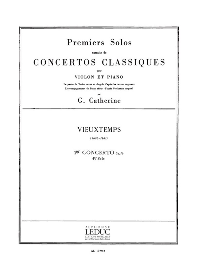 Premier Solo Extrait concerto No.1 En Mi Majeur