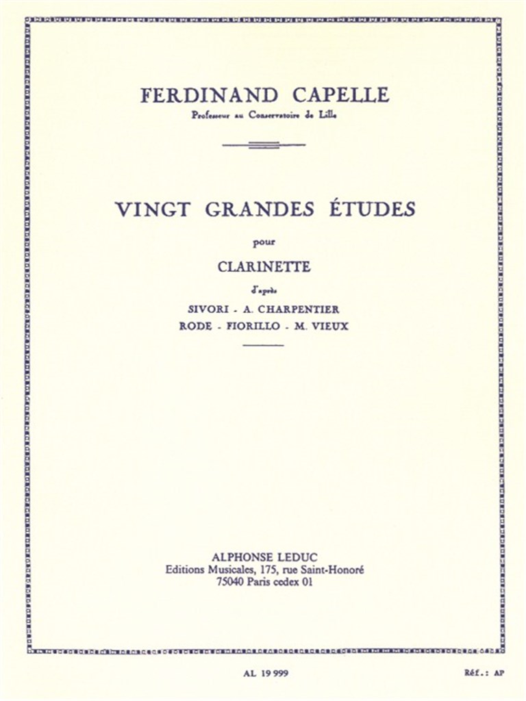 Ferdinand Capelle: Vingt Grandes etudes