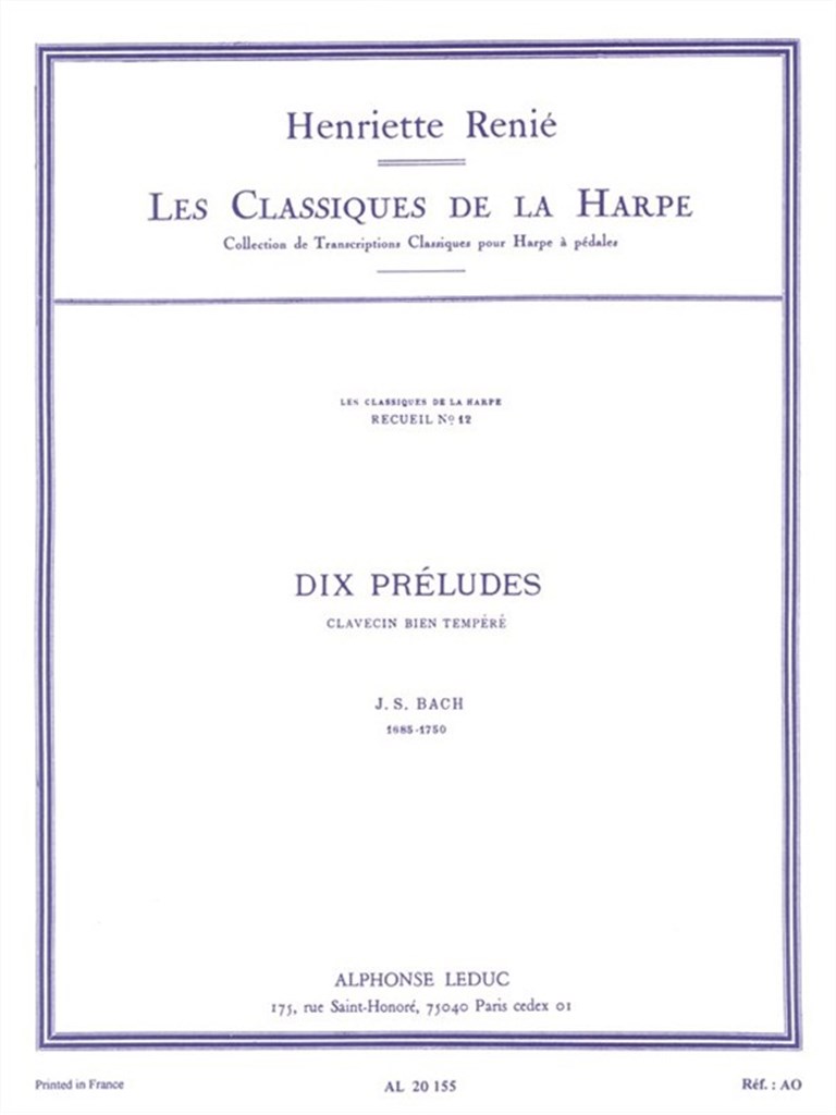 Ten Preludes, transcribed for Harp