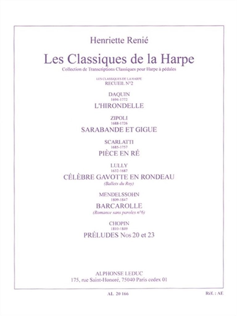 Classique Harpe No 2 Harp Anthology