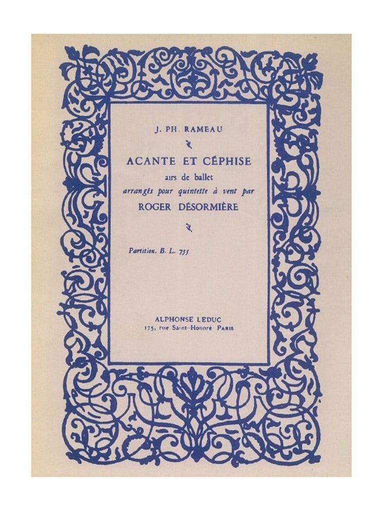 Jean-Philippe Rameau: Acante et Cephise