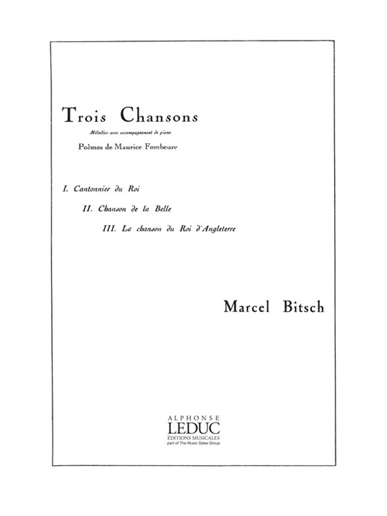 3 Chansons sur des Poemes de M.Fombeure
