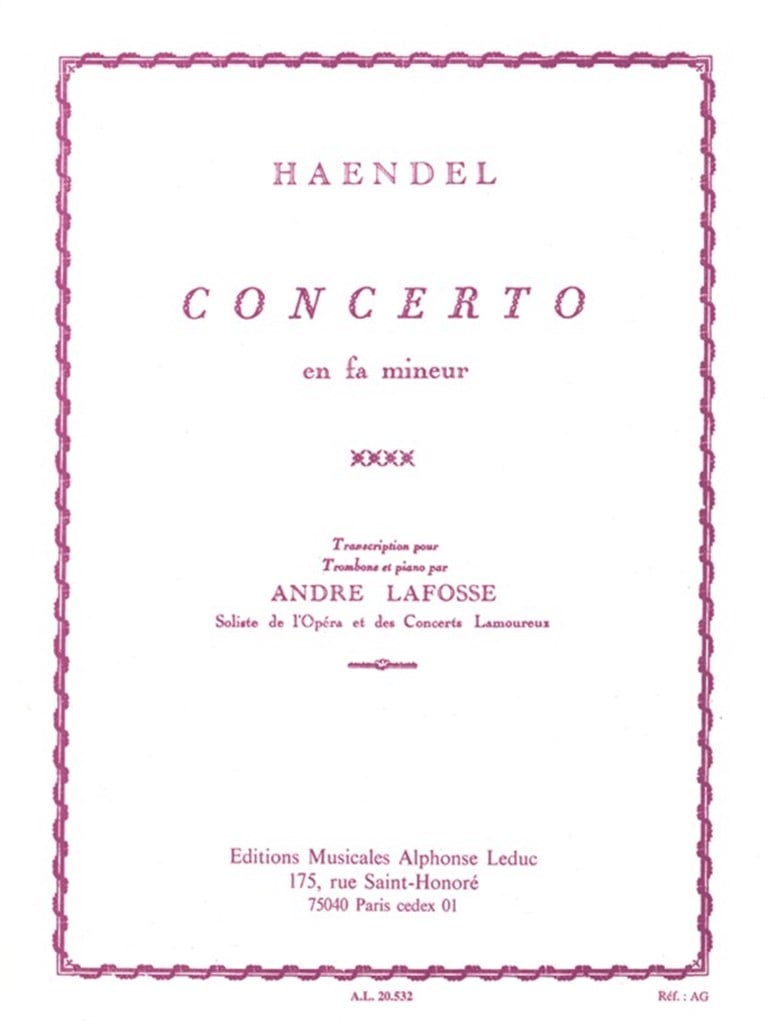 Concerto in F minor (Trombone and Piano)