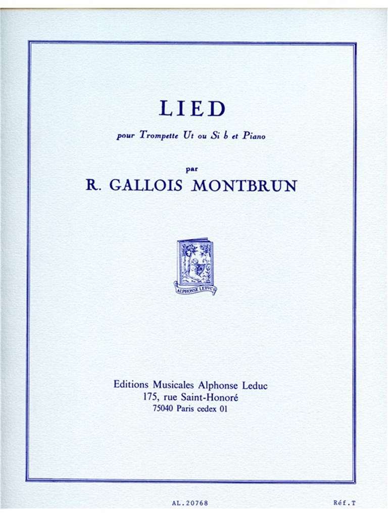 Raymond Gallois-Montbrun: Lied