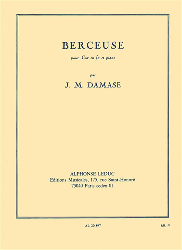Berceuse Cor En Fa Et Piano