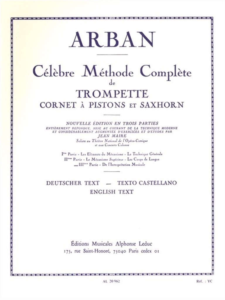 Célèbre Méthode Complète de Trompette - Volume 3