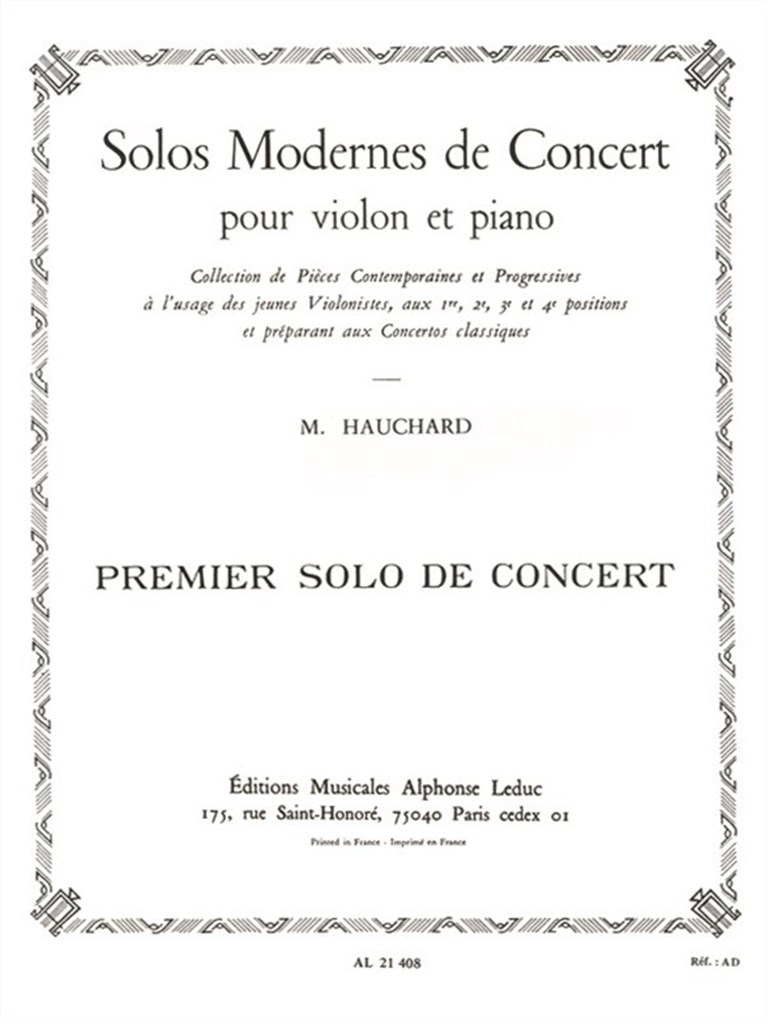 Solo Moderne De Concert N01