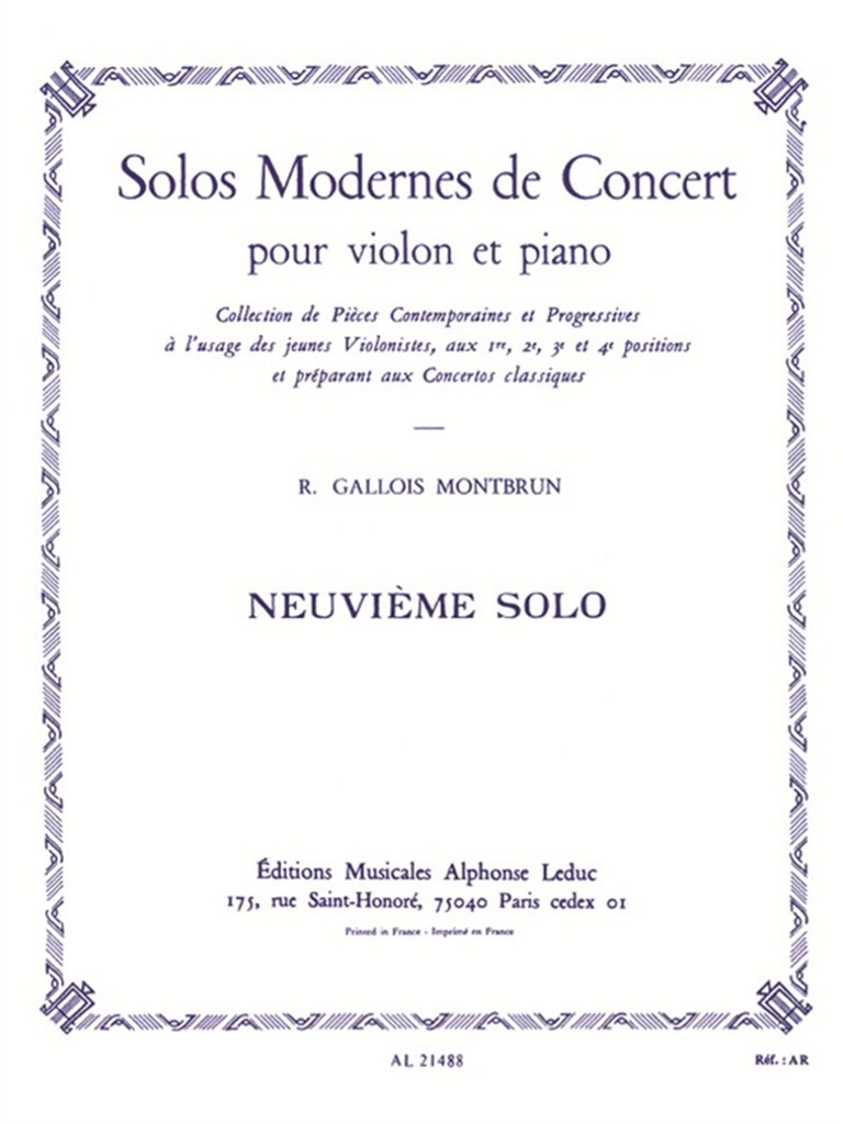 Solo De Concert N09