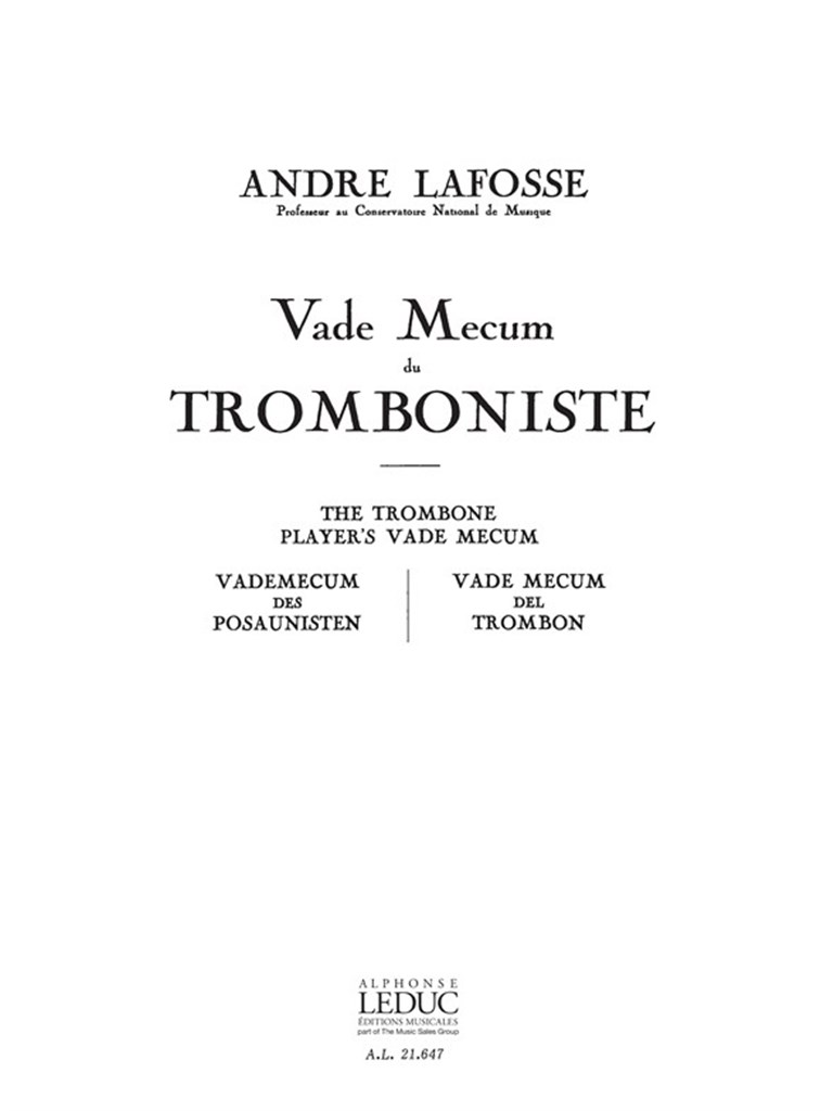 Vade Mecum du tromboniste