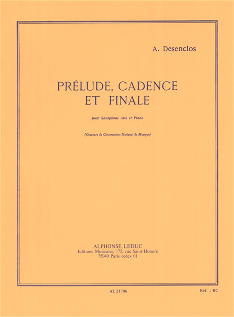 Prelude Cadence Et Finale