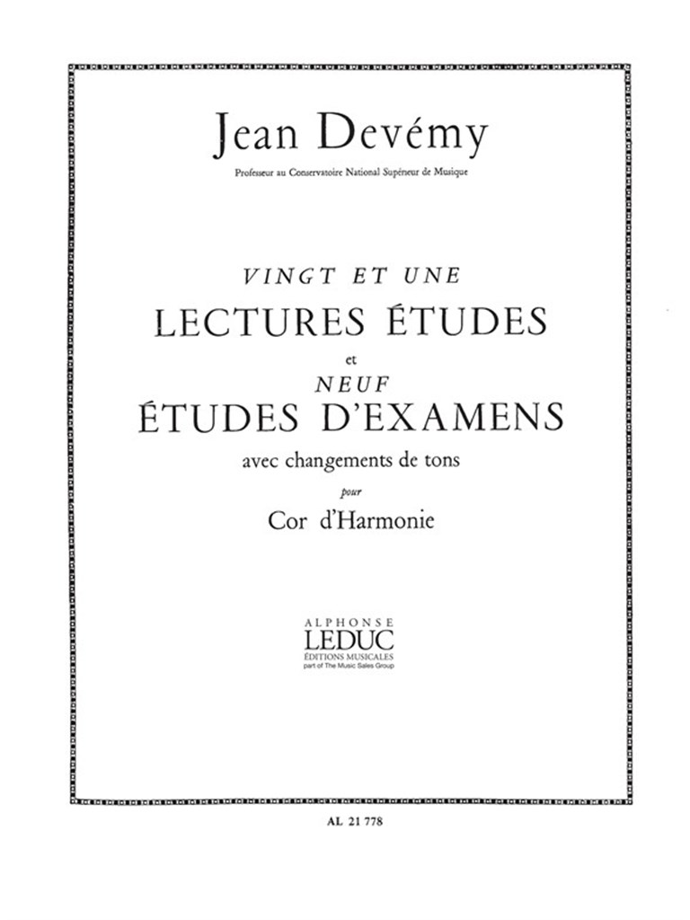 21 Lectures-Etudes & 9 Etudes dExamens