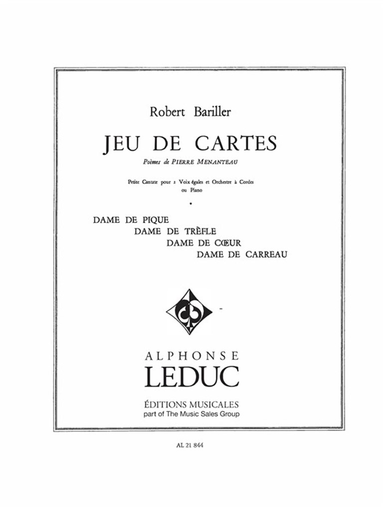 Jeux de Cartes 2 Equal Voices & Piano