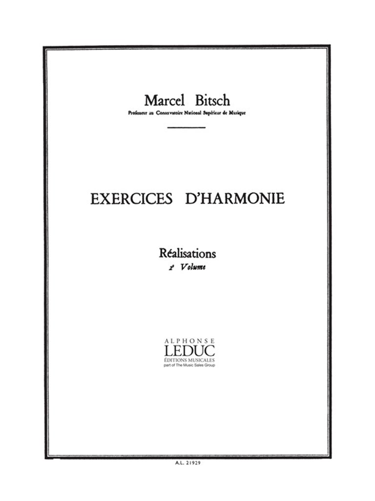 Exercices D'Harmonie vol. 2 Realisations