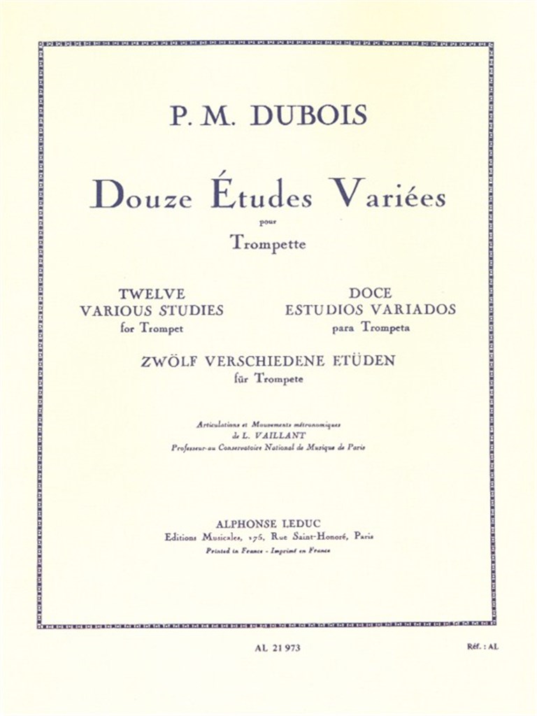 12 Various Studies, for Trumpet