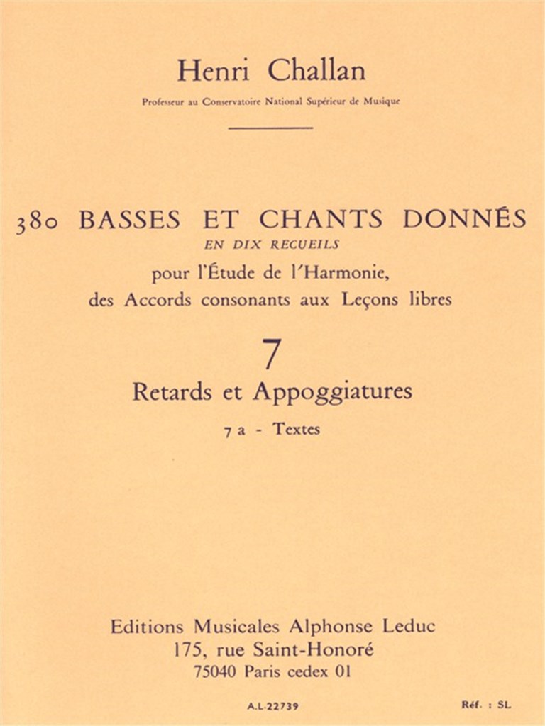 380 Figured Bass Exercises (7a)