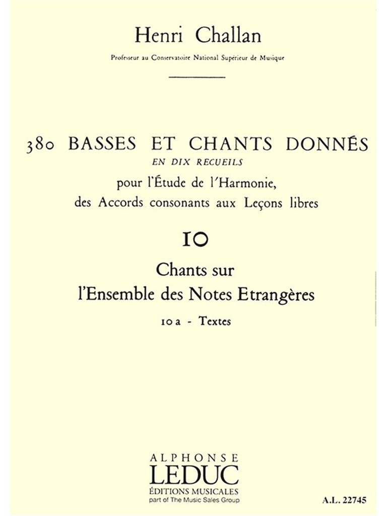 380 Basses et Chants Donnes Vol 10