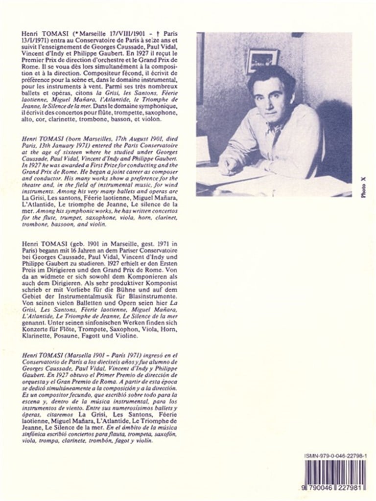 Henri Tomasi: Le Tombeau de Mireille