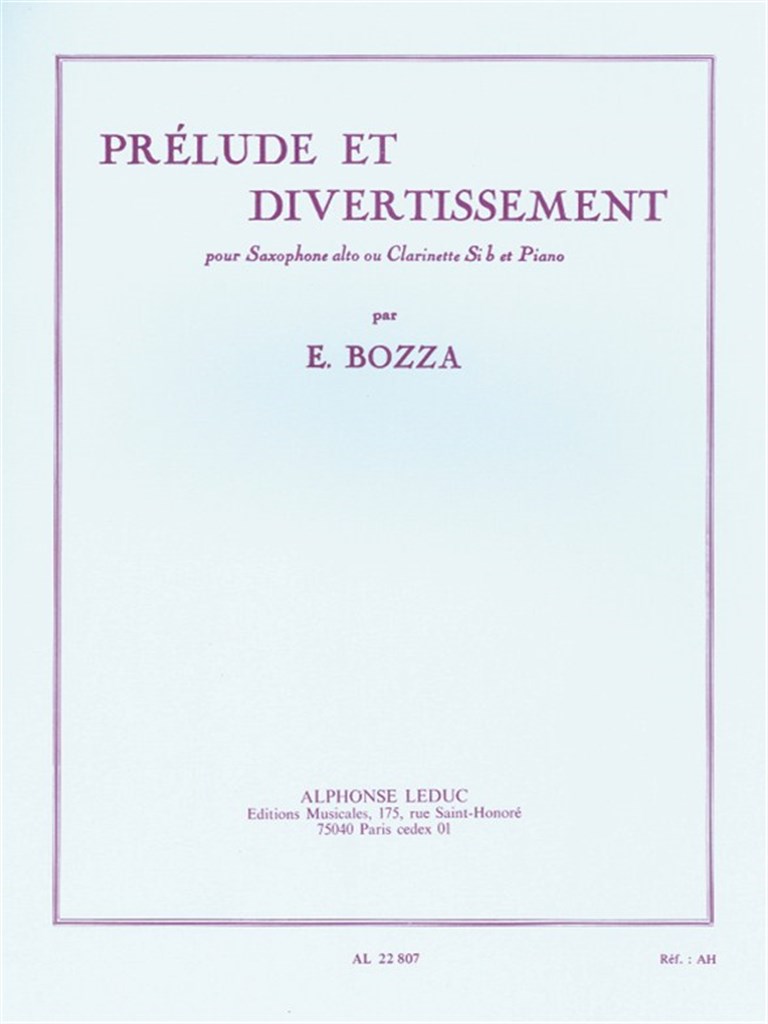 Prelude Et Divertissement