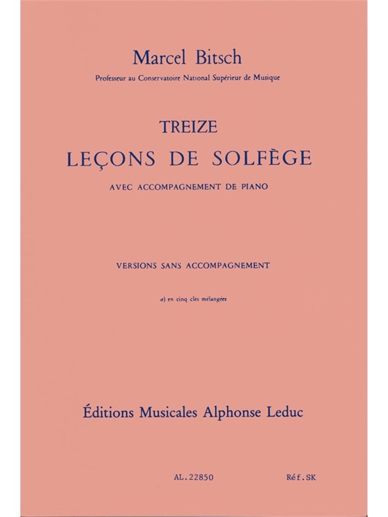13 Lecons de Solfege en 5 Cles Melangees Sans Acc