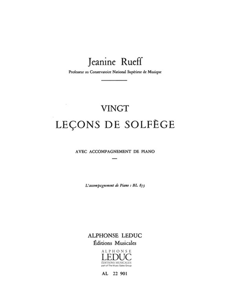 20 Lecons de Solfege avec Accompagnement