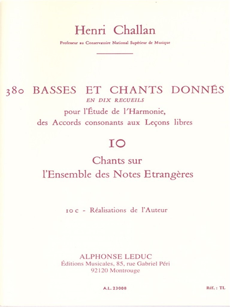 380 Basses et Chants Donnes - Volume 10C