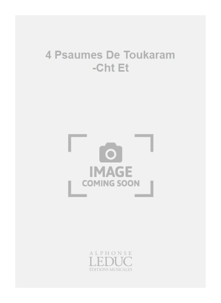 4 Psaumes De Toukaram -Cht Et