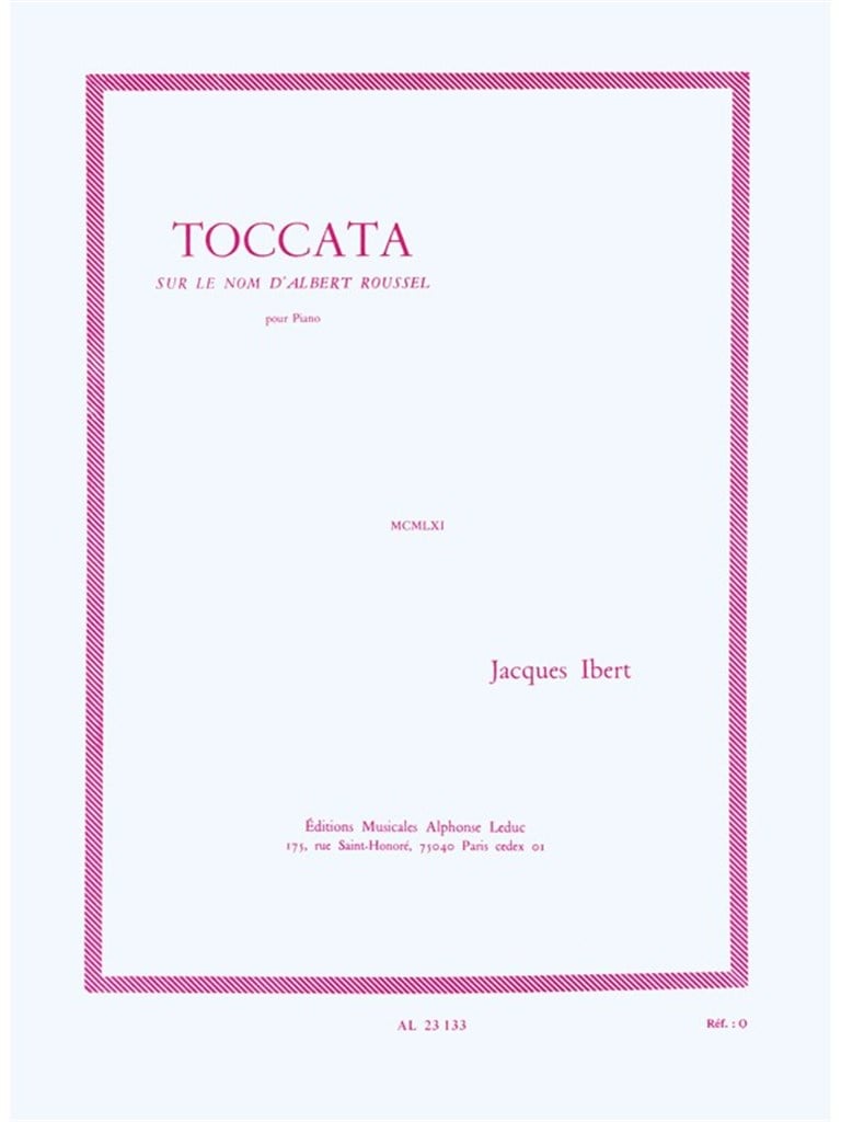 Toccata sur le Nom dAlbert Roussel