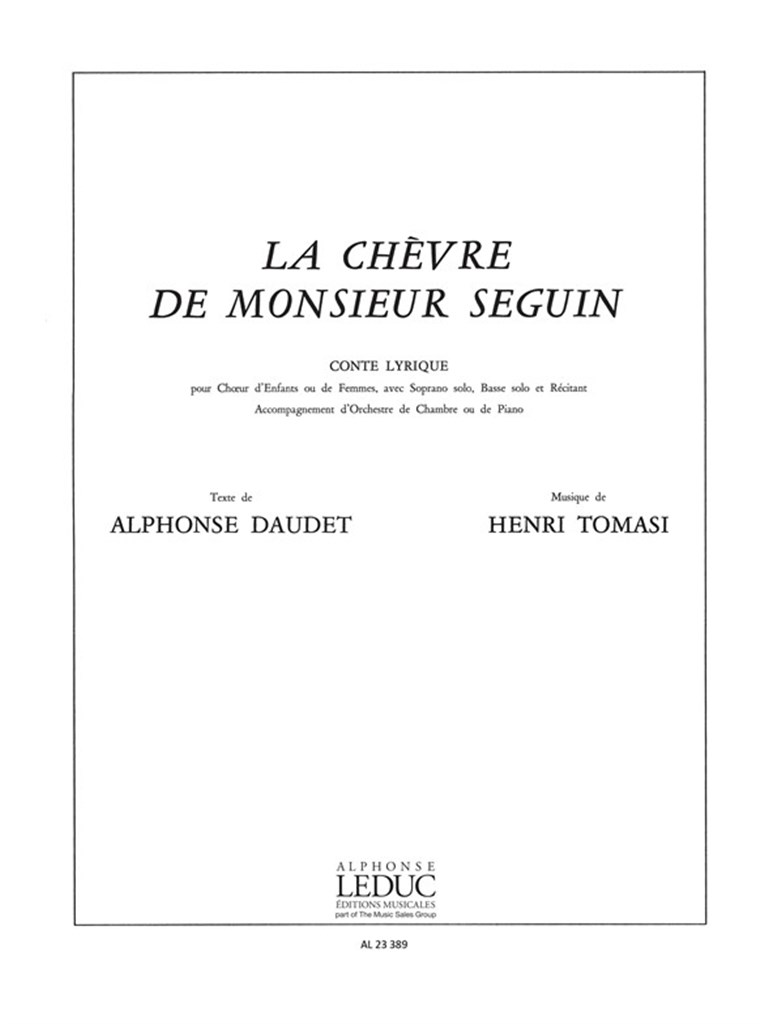 Chevre de M. Seguin Female Voice & Piano