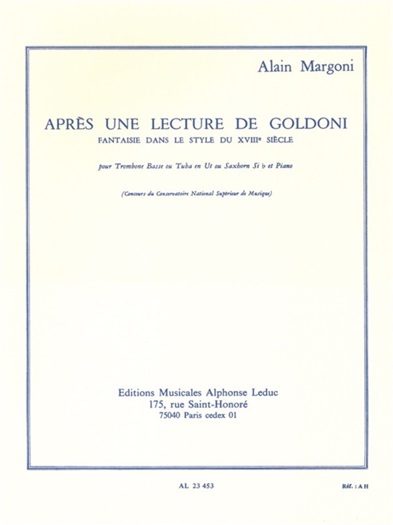 Apres Une Lecture De Goldoni
