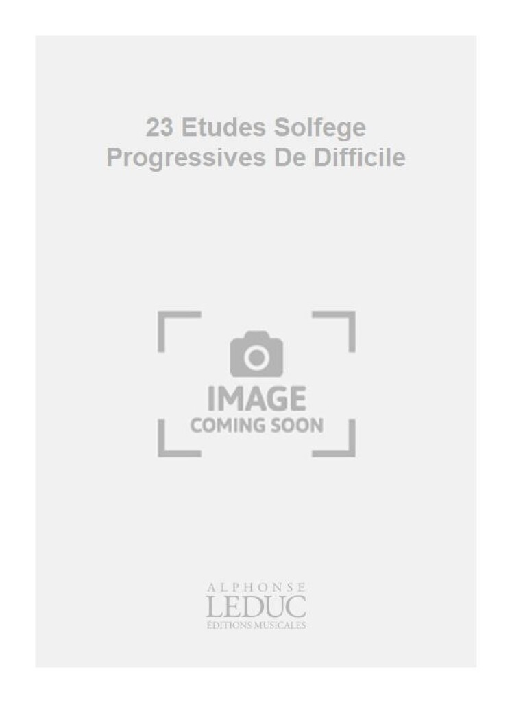 23 Etudes Solfege Progressives De Difficile
