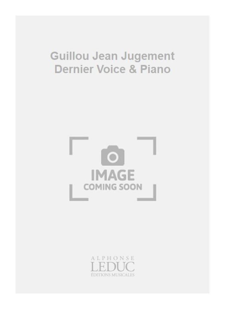 Guillou Jean Jugement Dernier Voice & Piano