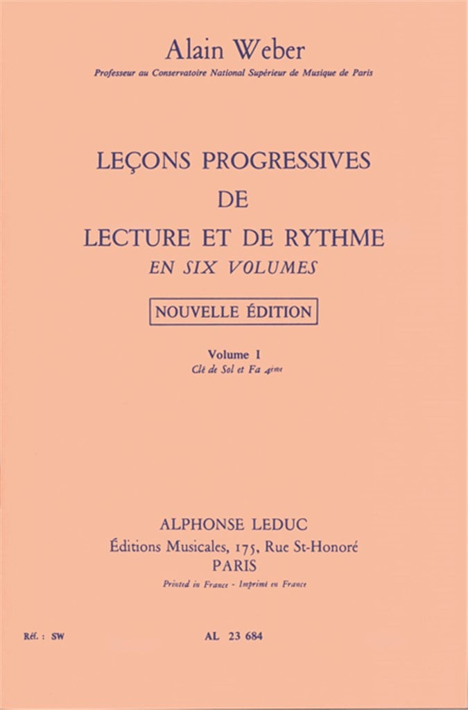 Leçons Progressives de Lecture et de Rythme Vol 1