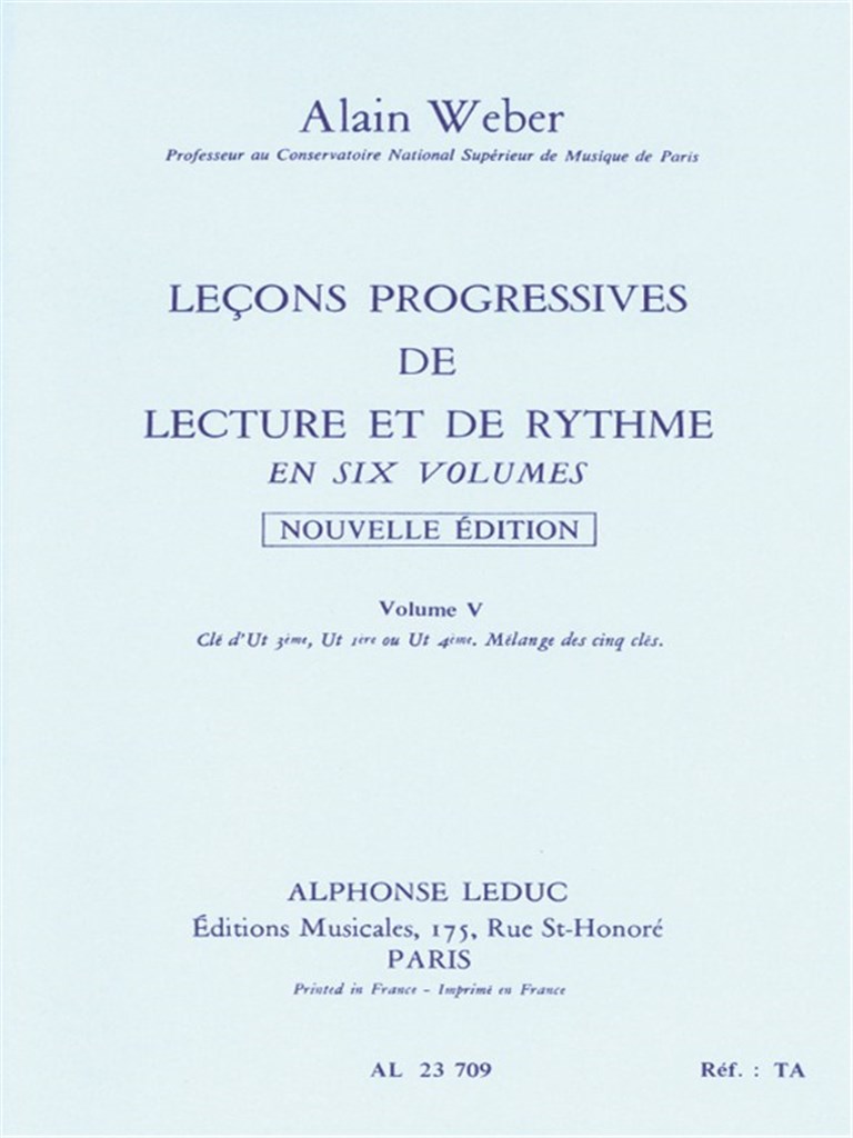 Progressive Lessons Of Reading And Rhythm - vol. 5