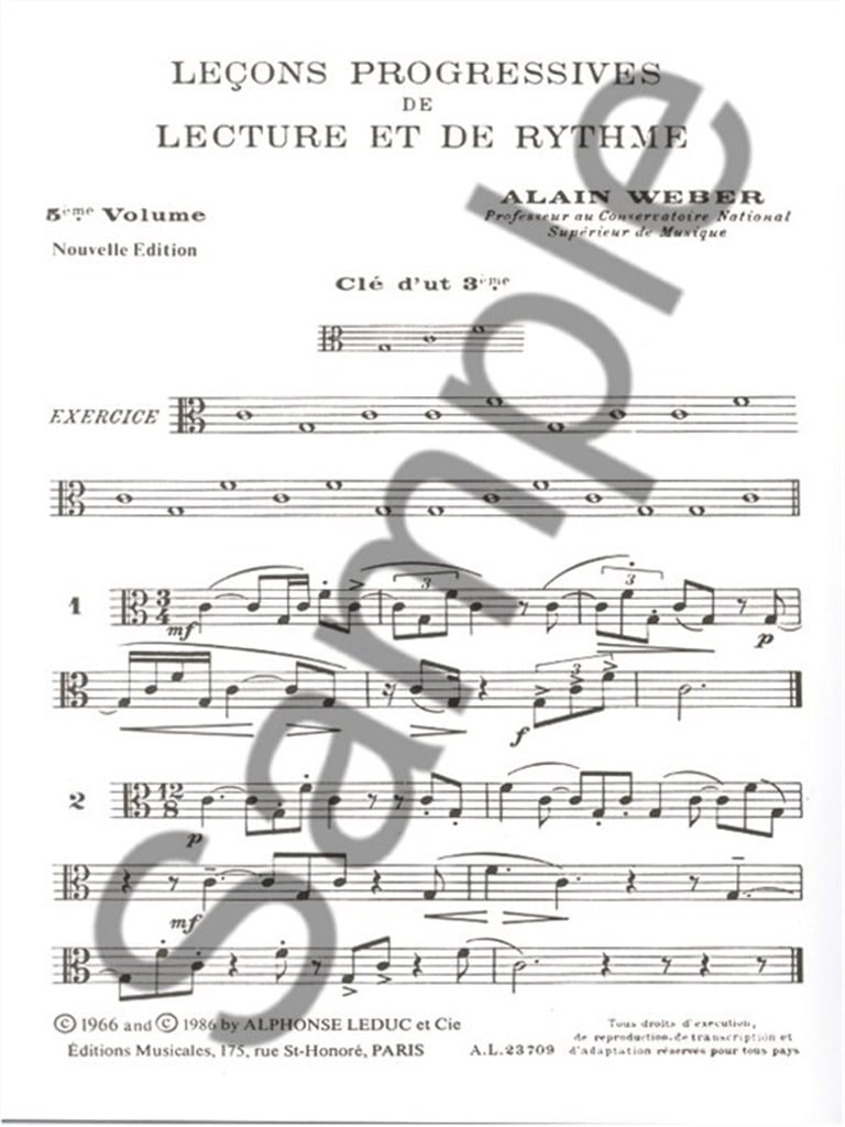 Progressive Lessons Of Reading And Rhythm - vol. 5