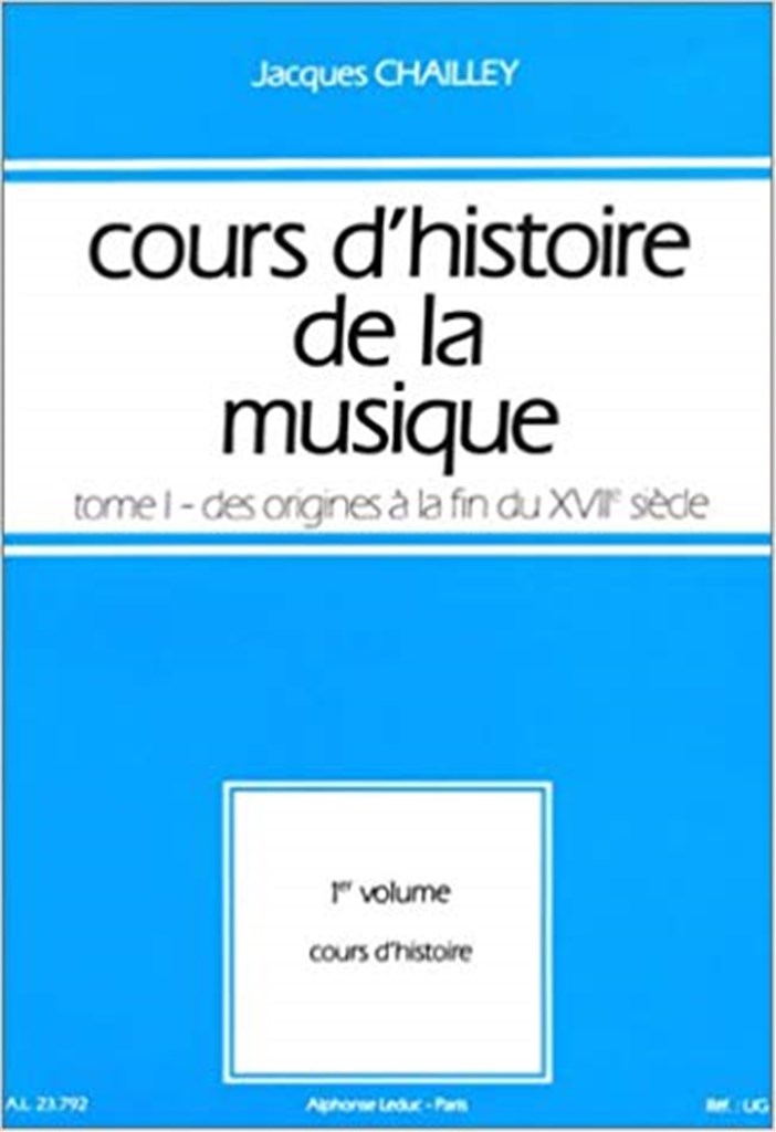 Cours D'Histoire de La Musiquetome 1