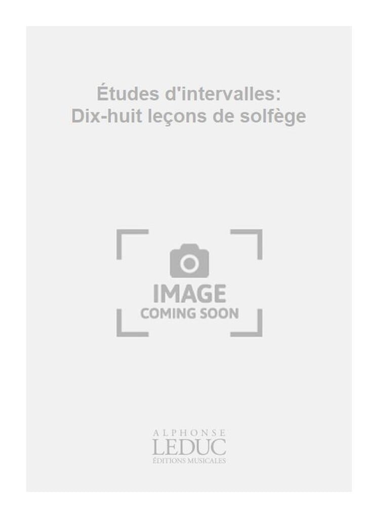 Etudes Dintervalles 18 Lecons de Solfege 3 Cles D