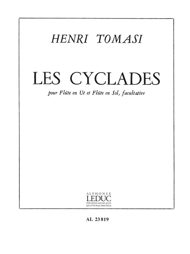 Les Cyclades-Flute Solo